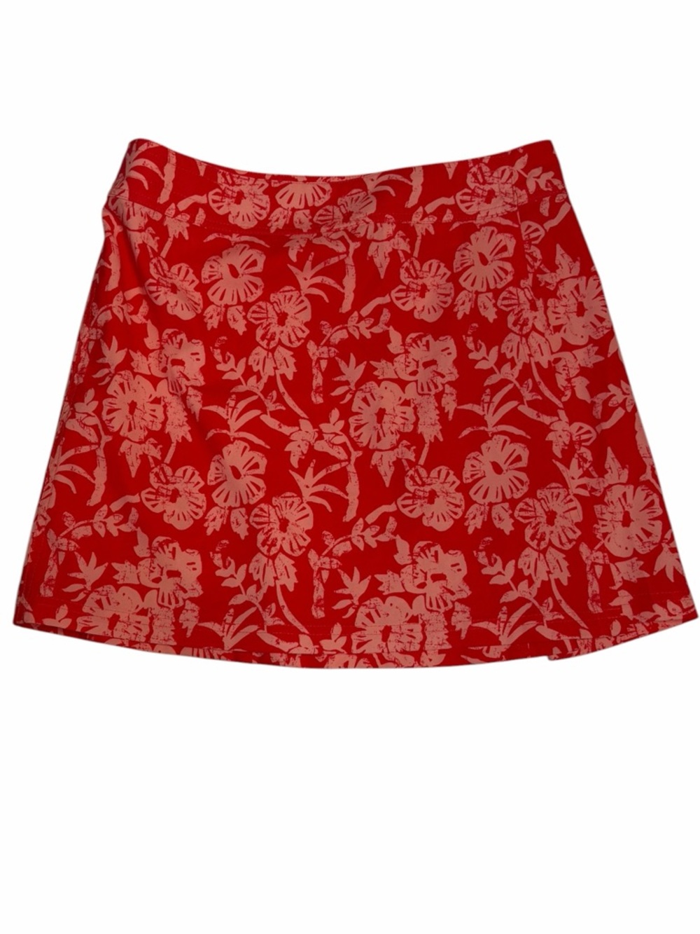 Ripskirt Hawaii Red Floral Mini Skirt‎ Size Small Travel Beach